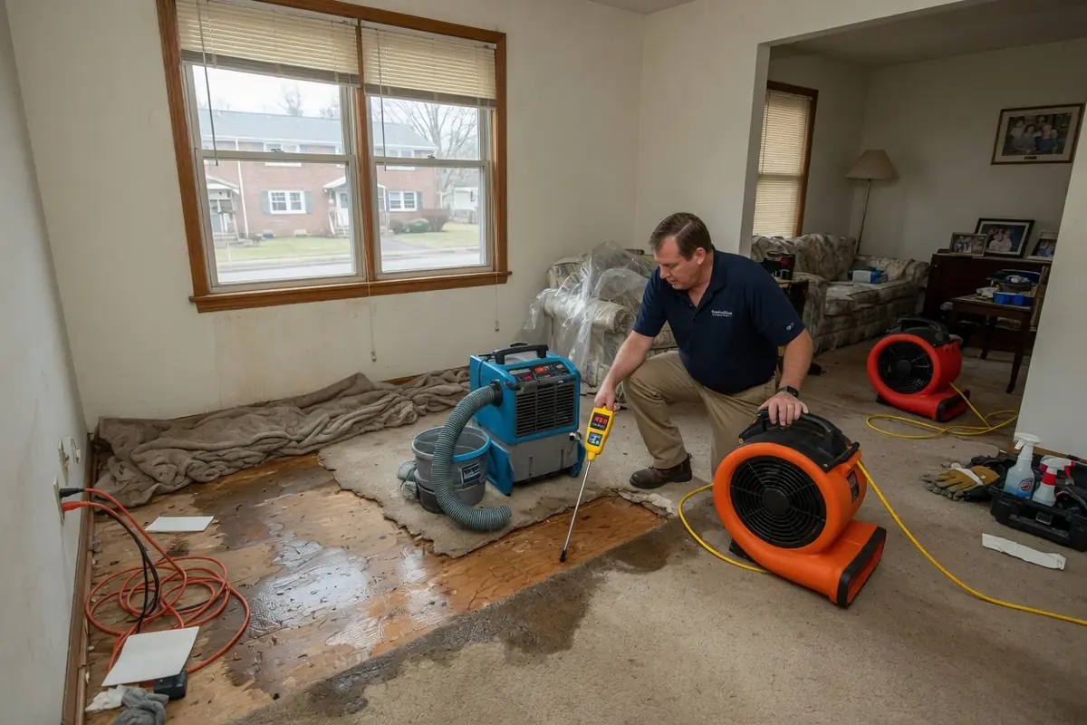 Emergency Water Damage Restoration Stamford CT, LLC crew at work